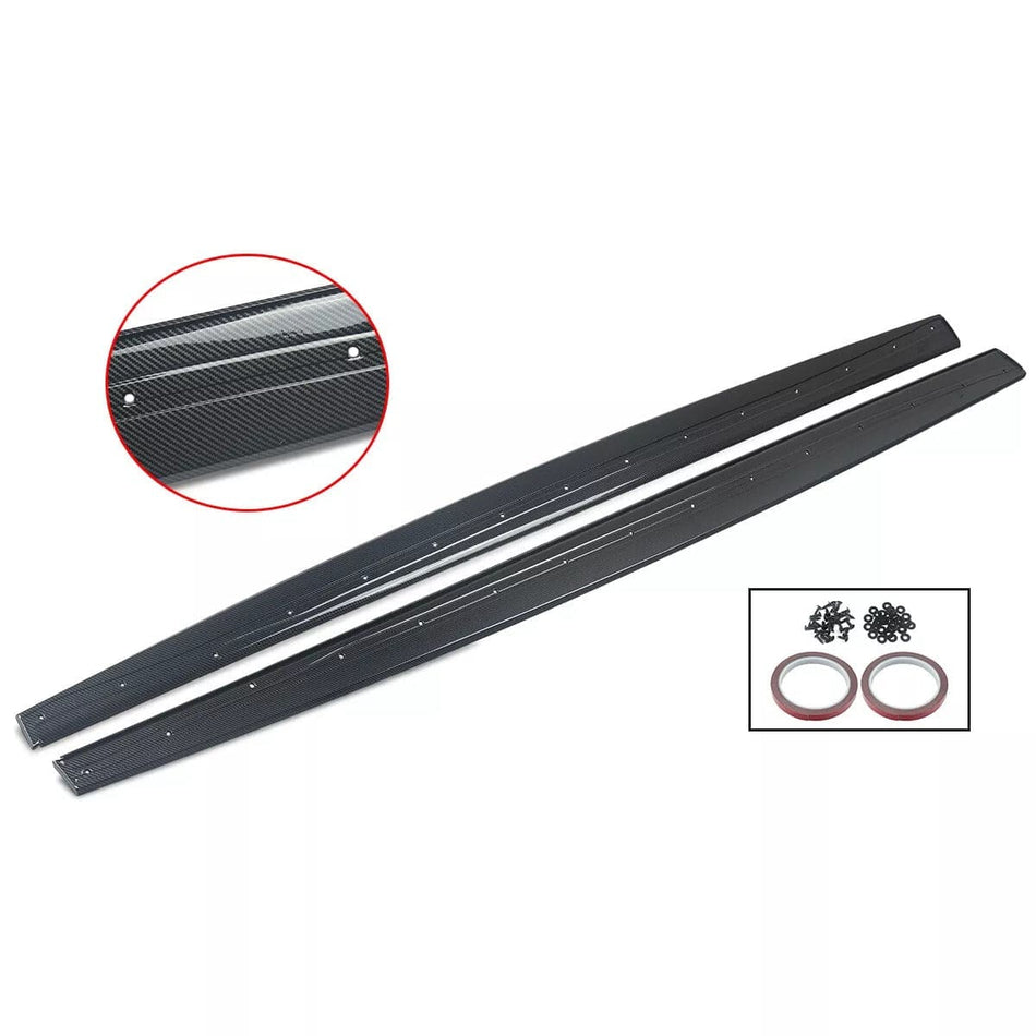 West Coast Euros Side Skirts V1 Style Carbon Fiber Skirt Extensions - F32 / F33 / F36 4 Series