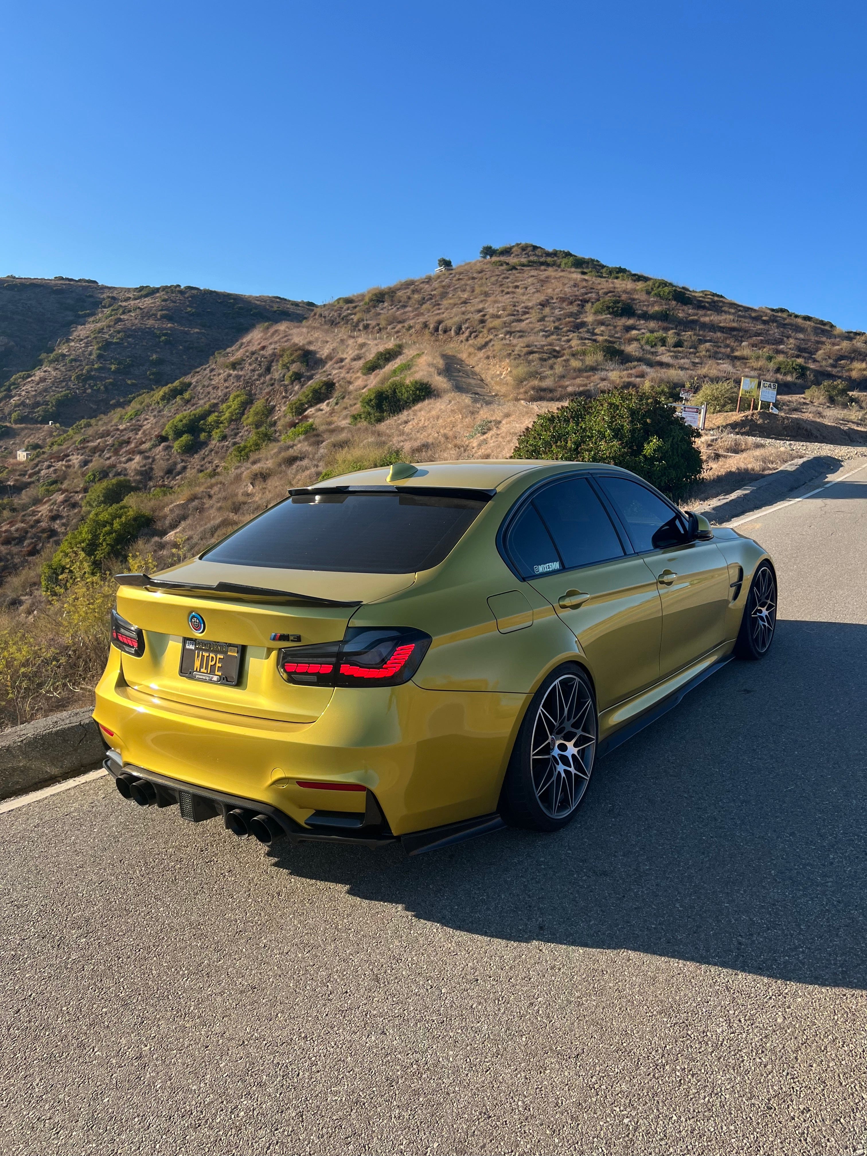 West Coast Euros Spoiler V Style High Kick Carbon Fiber Roof Spoiler - F80 M3 / F30 3 Series