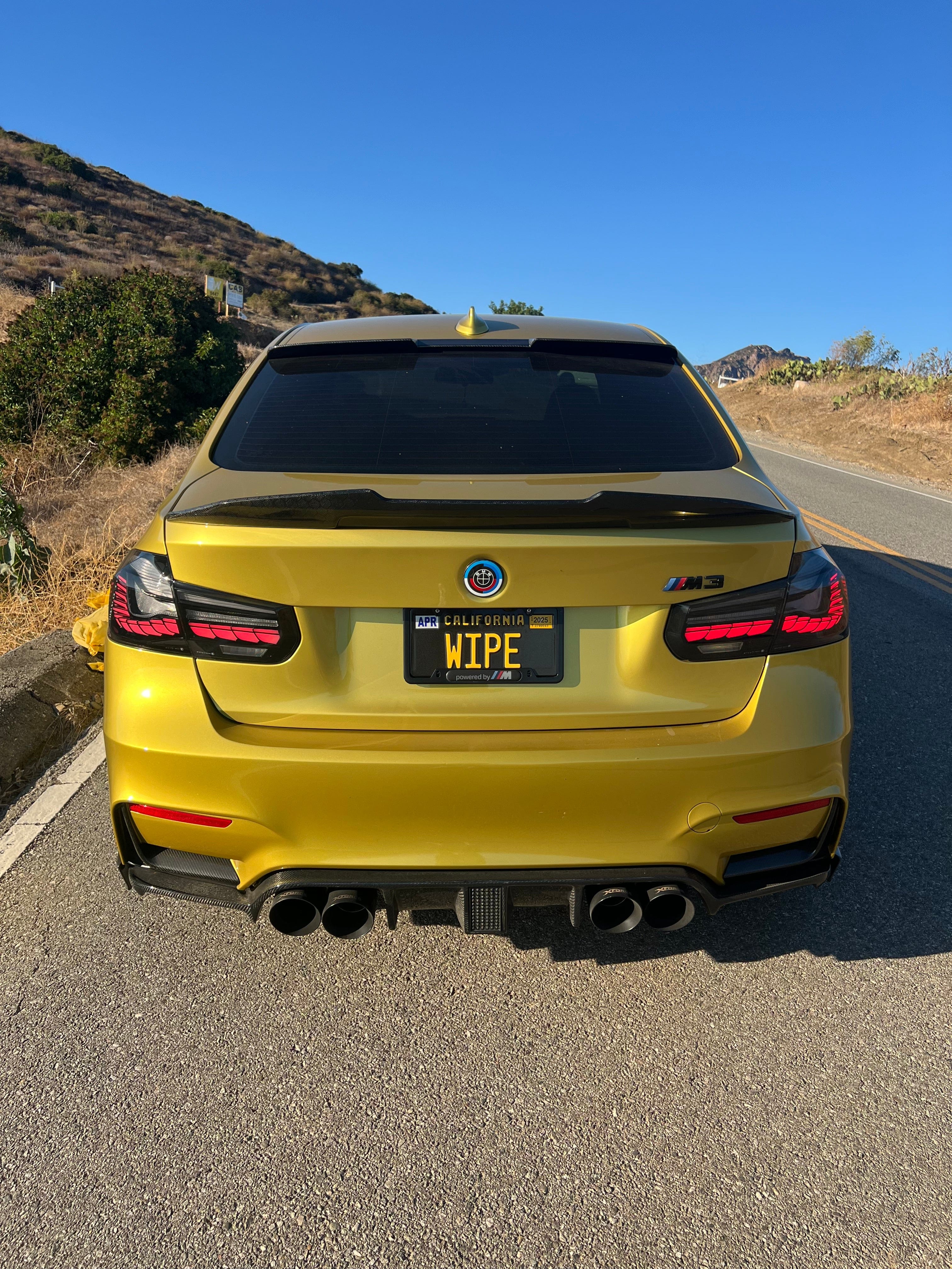 West Coast Euros Spoiler V Style High Kick Carbon Fiber Roof Spoiler - F80 M3 / F30 3 Series