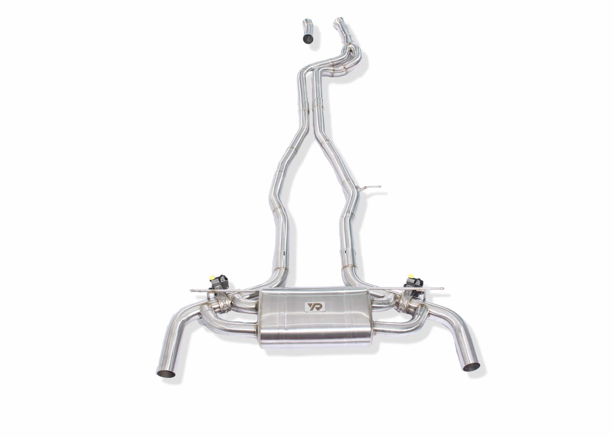 Yonristic Performance Exhaust B48 / T304 Stainless Steel / (2) Chrome Toyota A90 / A91 GR Supra Performance Valved Exhaust System - Yonristic