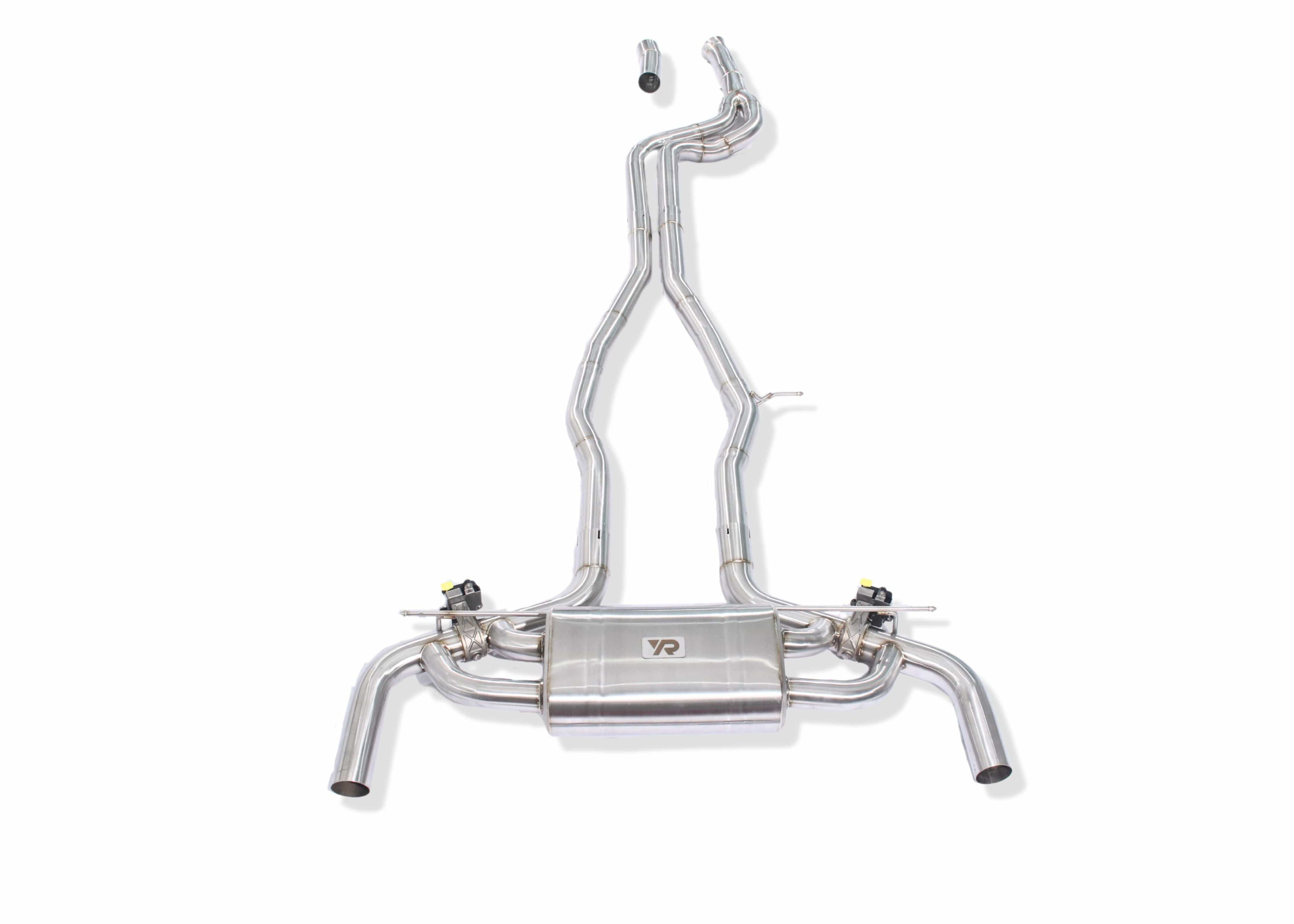 Yonristic Performance Exhaust B48 / T304 Stainless Steel / (2) Chrome Toyota A90 / A91 GR Supra Performance Valved Exhaust System - Yonristic