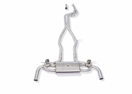 Yonristic Performance Exhaust B48 / T304 Stainless Steel / (2) Chrome Toyota A90 / A91 GR Supra Performance Valved Exhaust System - Yonristic