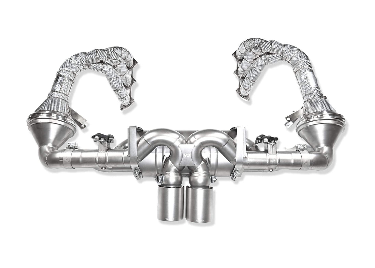 Yonristic Performance Exhaust Catback System / AISI304 Stainless Steel / (4) Chrome Porsche 992 GT3 / GT3 RS Titanium Exhaust System VANTA Edition - Yonristic Performance