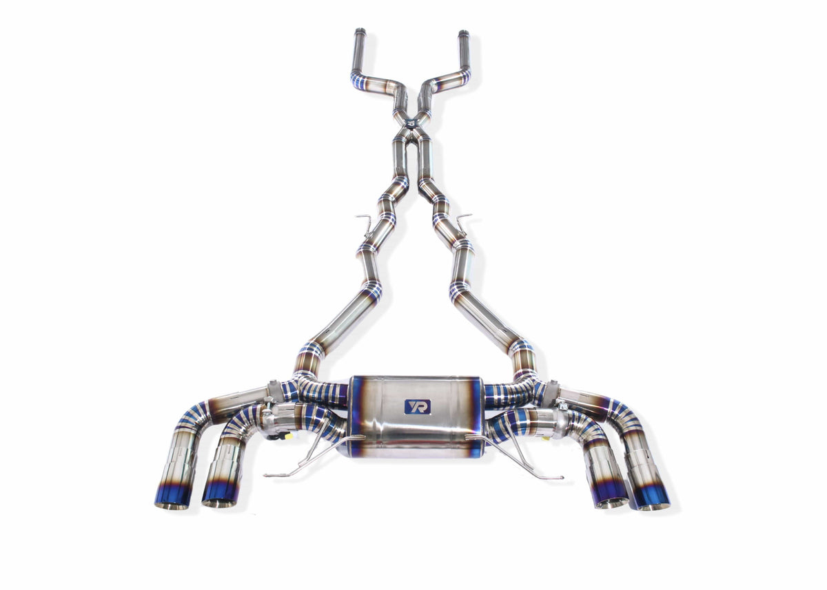 Yonristic Performance Exhaust M8 Grand Coupe F93 / Grade 5 Titanium / (4) Chrome BMW M8 F91 / F92 / F93 Racing Valved Exhaust System - Yonristic Performance