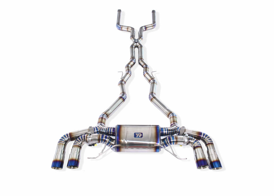 Yonristic Performance Exhaust M8 Grand Coupe F93 / Grade 5 Titanium / (4) Chrome BMW M8 F91 / F92 / F93 Racing Valved Exhaust System - Yonristic Performance