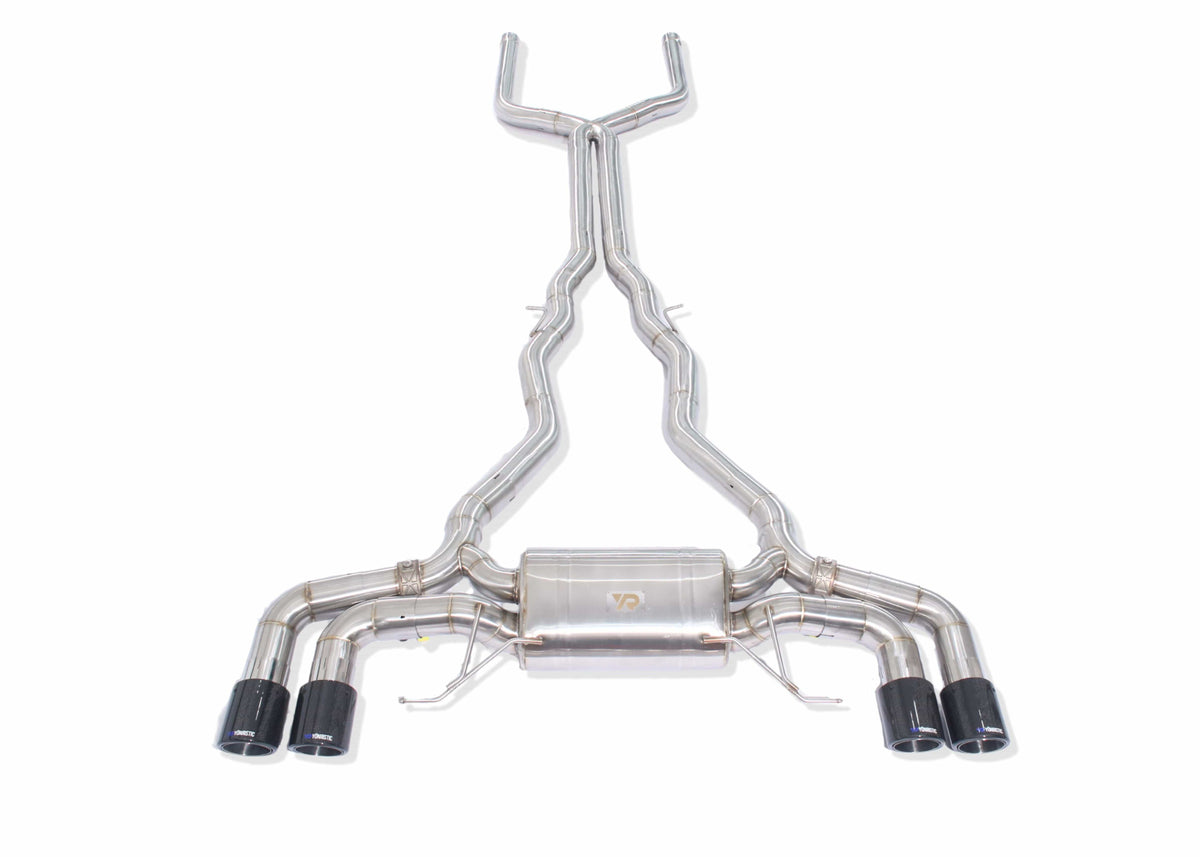 Yonristic Performance Exhaust M8 Grand Coupe F93 / T304 Stainless Steel / (4) Chrome BMW M8 F91 / F92 / F93 Racing Valved Exhaust System - Yonristic Performance