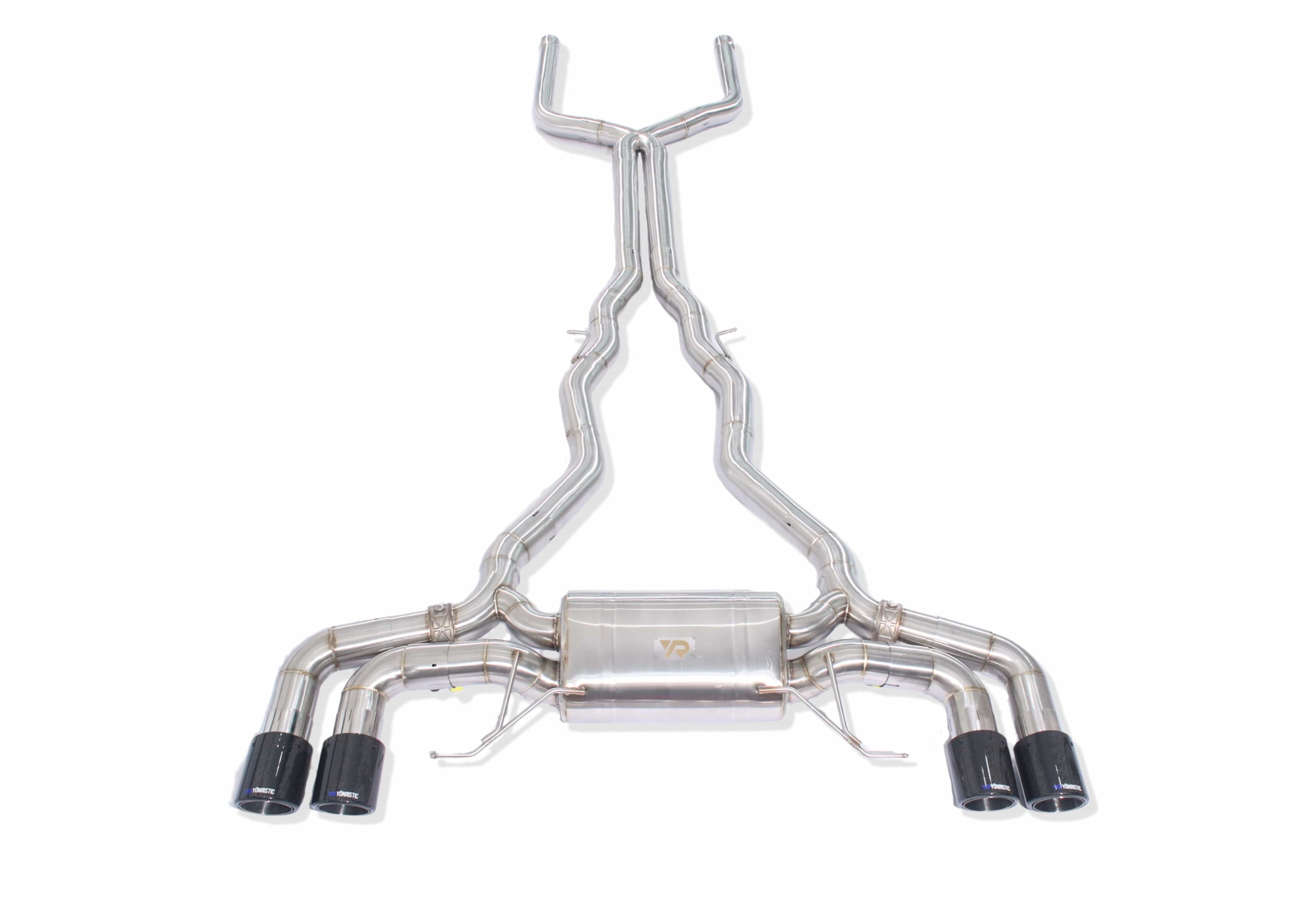 Yonristic Performance Exhaust M8 Grand Coupe F93 / T304 Stainless Steel / (4) Chrome BMW M8 F91 / F92 / F93 Racing Valved Exhaust System - Yonristic Performance