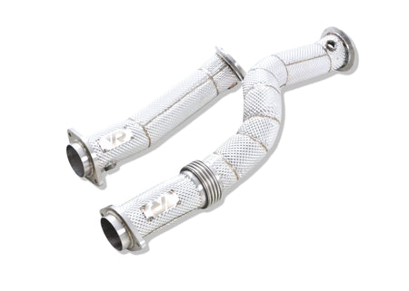 Yonristic Performance Headers & Downpipes S58 3.5'' Maxflow Downpipes w/ Heatshield for G8X M3 M4 & G87 M2 - Yonristic Performance