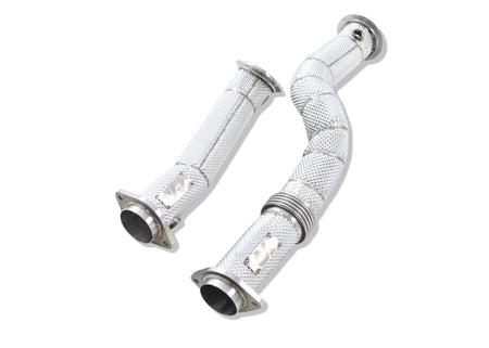 Yonristic Performance Headers & Downpipes S58 3.5'' Maxflow Downpipes w/ Heatshield for G8X M3 M4 & G87 M2 - Yonristic Performance