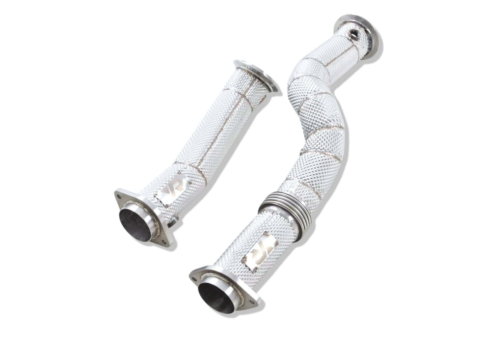 Yonristic Performance Headers & Downpipes S58 3.5'' Maxflow Downpipes w/ Heatshield for G8X M3 M4 & G87 M2 - Yonristic Performance