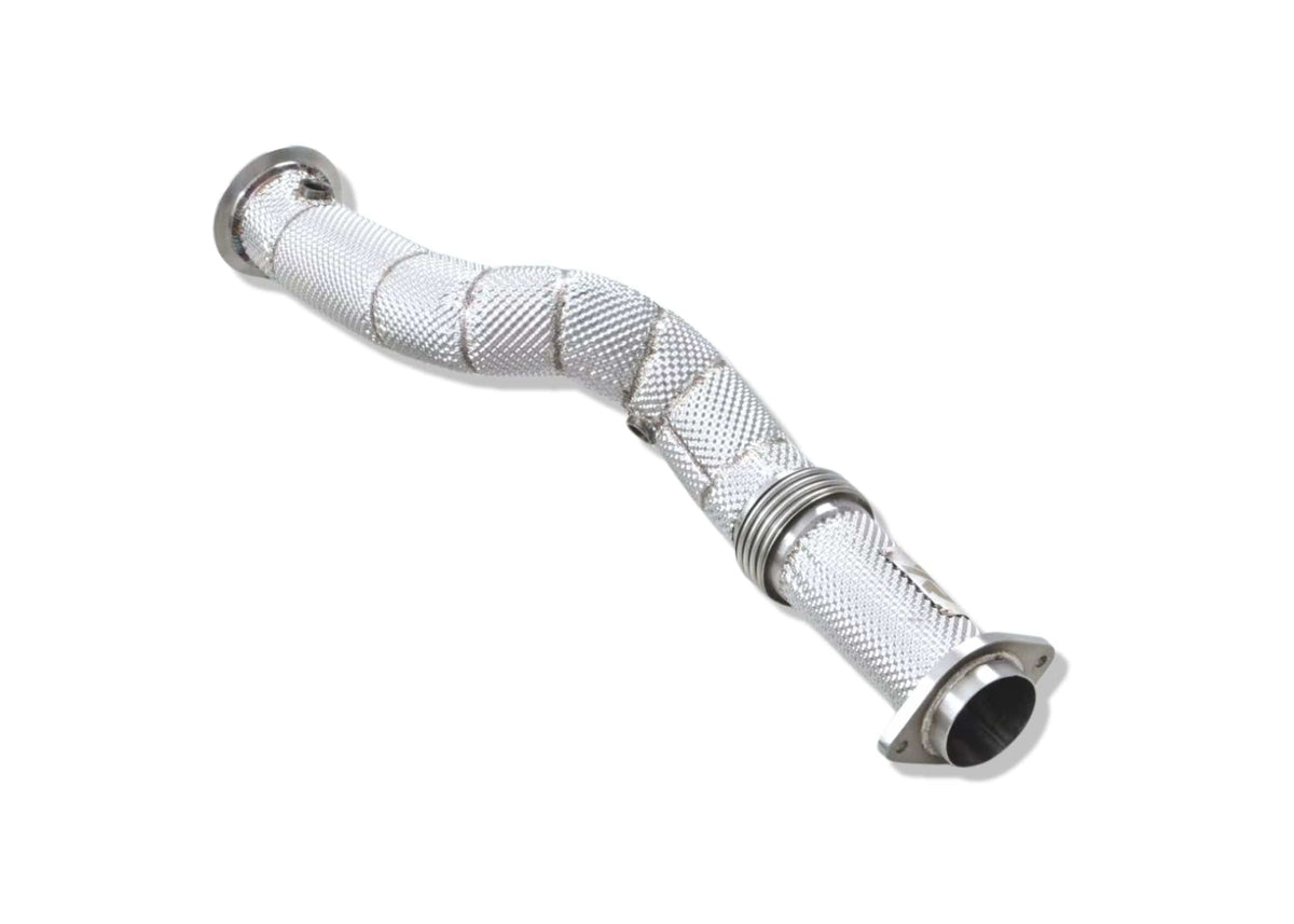 Yonristic Performance Headers & Downpipes S58 3.5'' Maxflow Downpipes w/ Heatshield for G8X M3 M4 & G87 M2 - Yonristic Performance