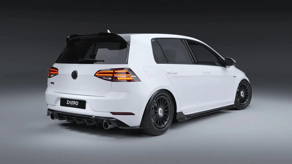 Zaero Design USA Diffuser VW Golf GTI Mk7.5 EVO-1 Gloss Black Rear Diffuser