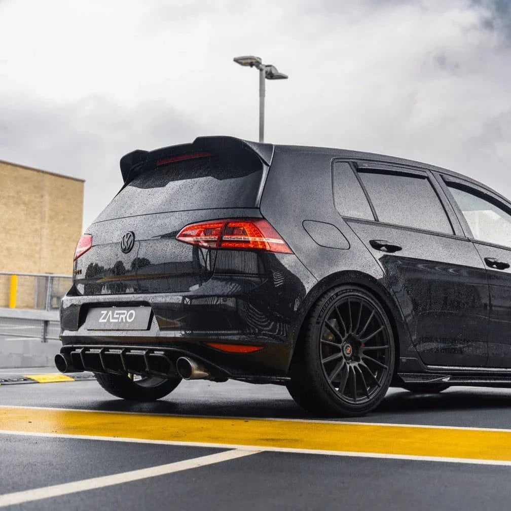 Zaero Design USA Diffuser VW Golf GTI Mk7 EVO-1 Gloss Black Rear Diffuser