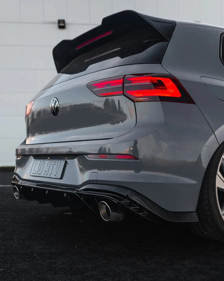 Zaero Design USA Diffuser VW Golf GTI Mk8 & Mk8.5 EVO-1 Gloss Black Rear Diffuser