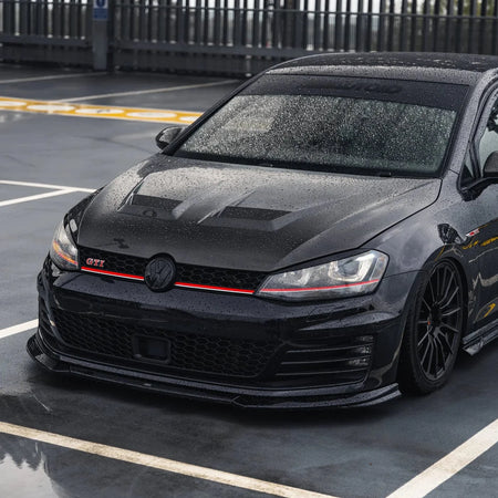 Zaero Design USA Front Lip VW Golf GTI Mk7 EVO-1 Gloss Black Front Splitter