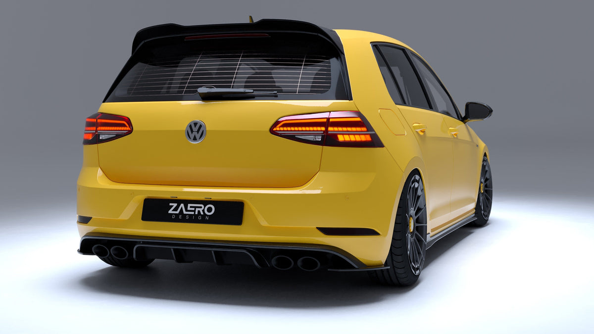 Zaero Design USA Spoiler VW Golf, Golf GTI & Golf R Mk7 & Mk7.5 EVO-1 Gloss Black Rear Spoiler