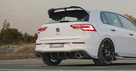 Zaero Design USA Spoiler VW Golf R & Golf GTI Clubsport Mk8 EVO-1 Gloss Black Rear Spoiler